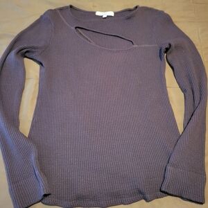 Red Haute Plum Waffle Knit Top